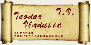 Teodor Vladušić vizit kartica